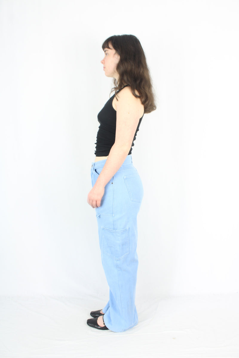 Lioness - Blue Relaxed Cargo Jeans