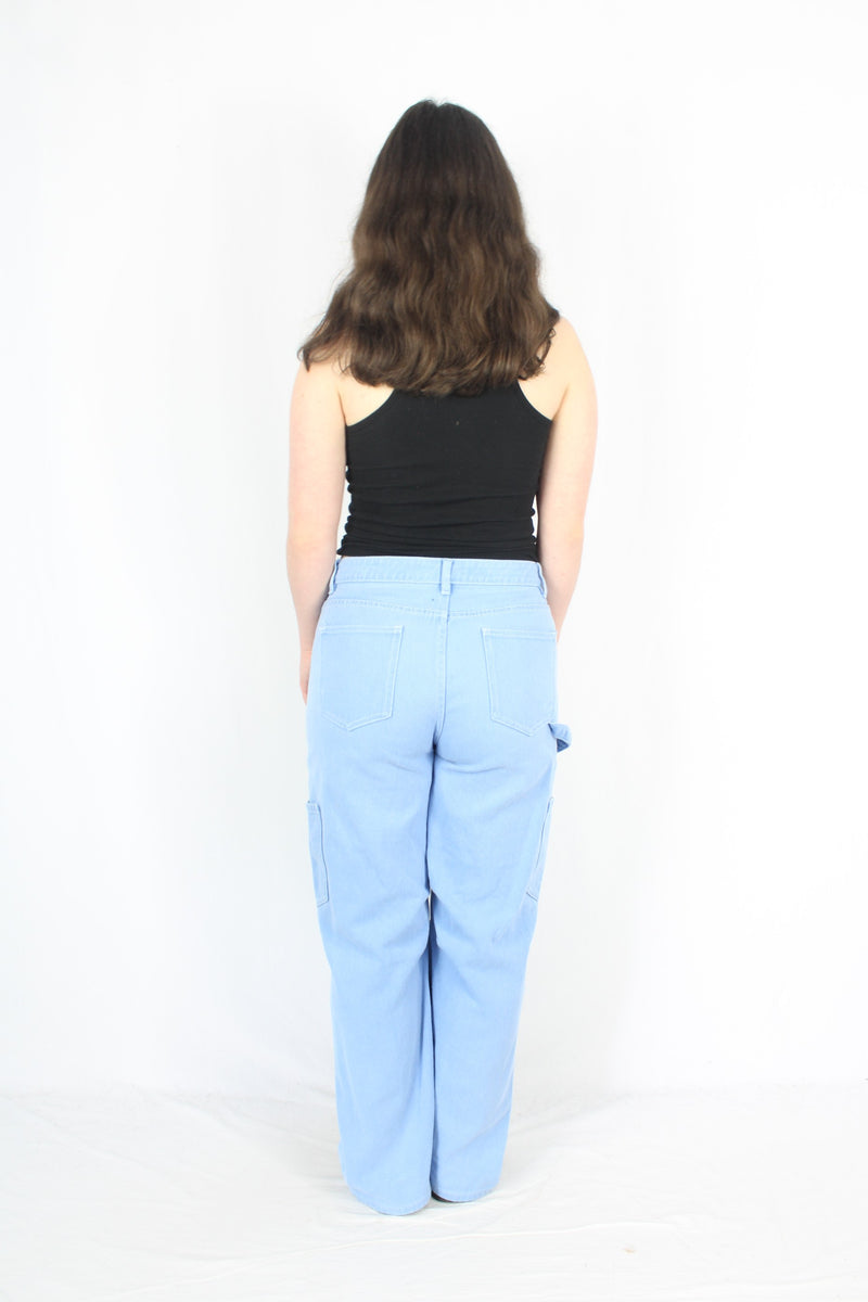 Lioness - Blue Relaxed Cargo Jeans