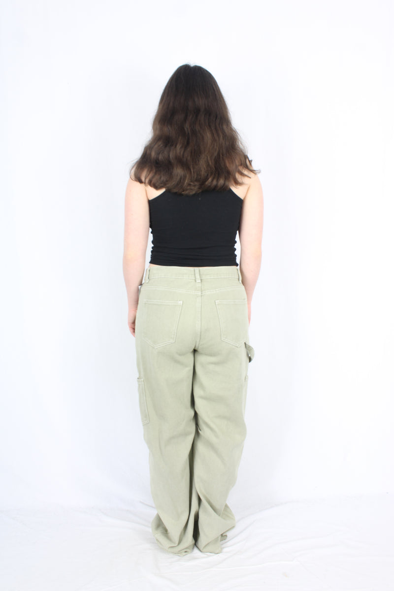 Lioness - Green Relaxed Cargo Jeans