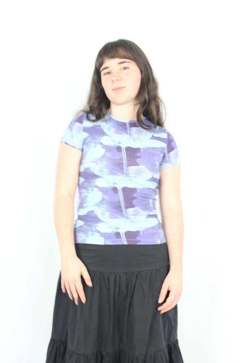 Miaou - Floral Longline Baby Tee