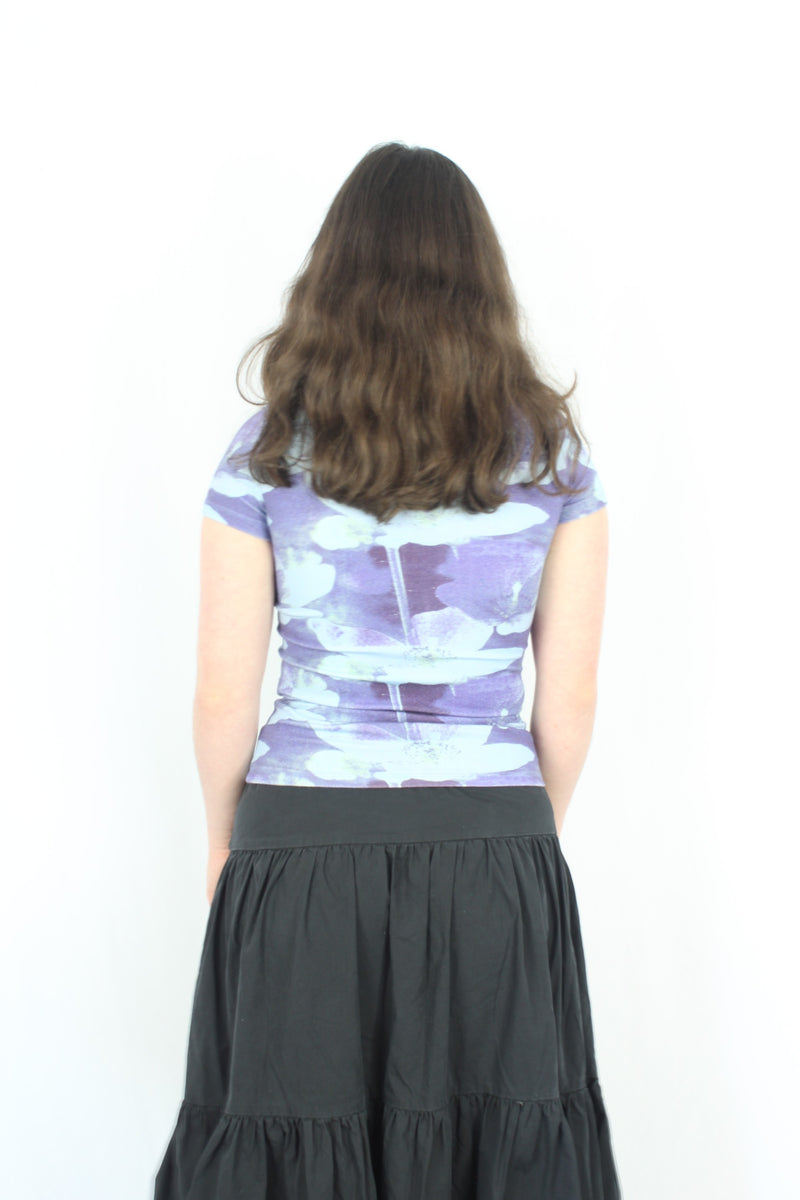 Miaou - Floral Longline Baby Tee