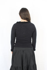 Max - Vintage Fur Trim Top