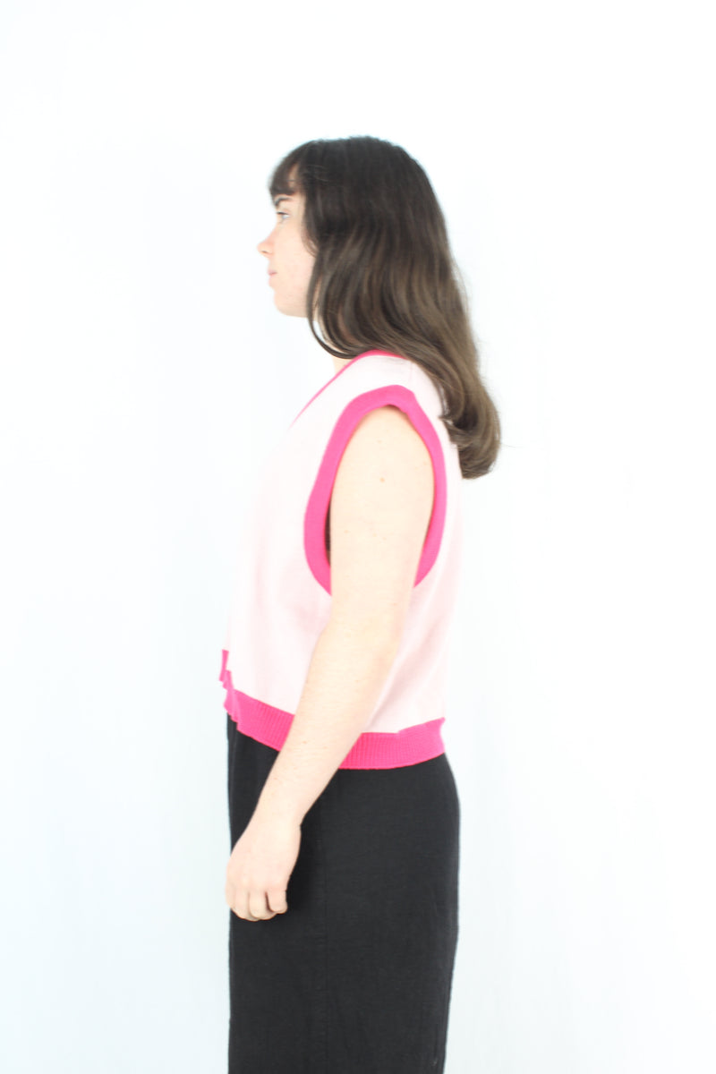 Rebecca O - Pink Knit Sweater Vest