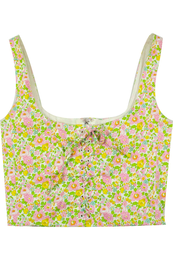 With Jean - Floral Corset Style Top
