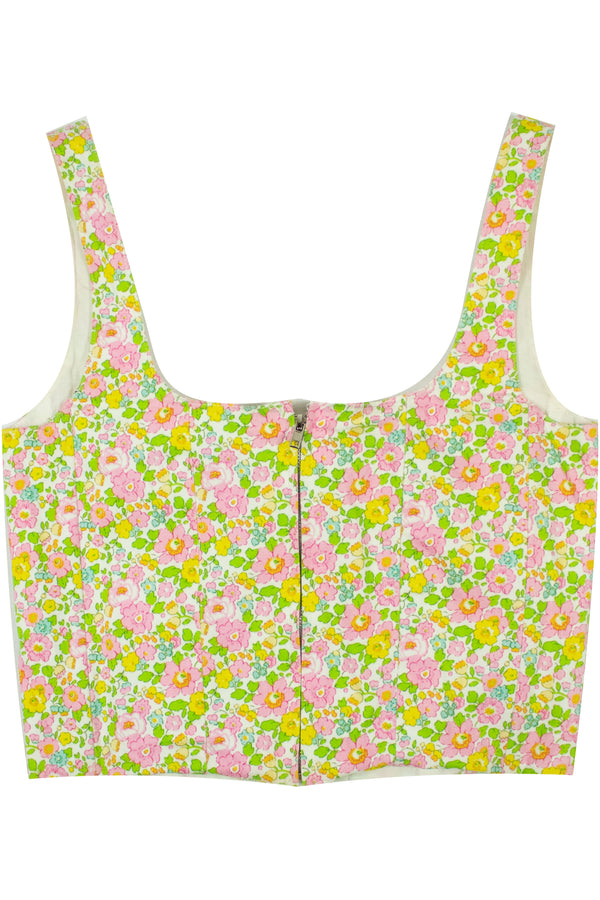 With Jean - Floral Corset Style Top