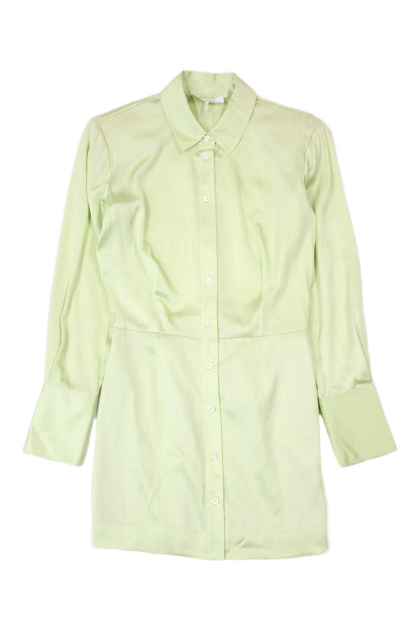 FRAME - Satin Shirt Dress