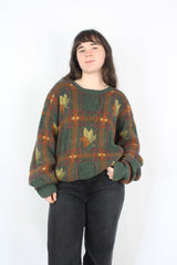 St John's Bay - Vintage Plaid Leaf Jumper