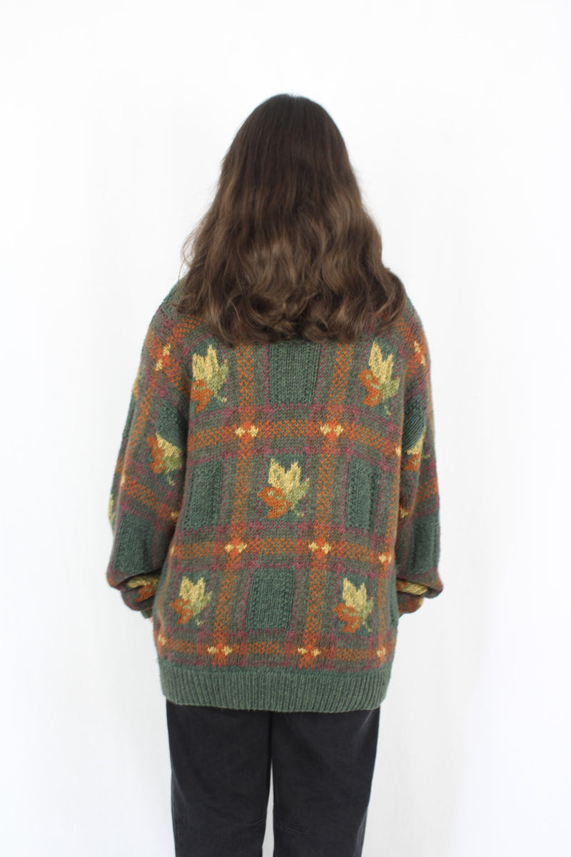 St John's Bay - Vintage Plaid Leaf Jumper