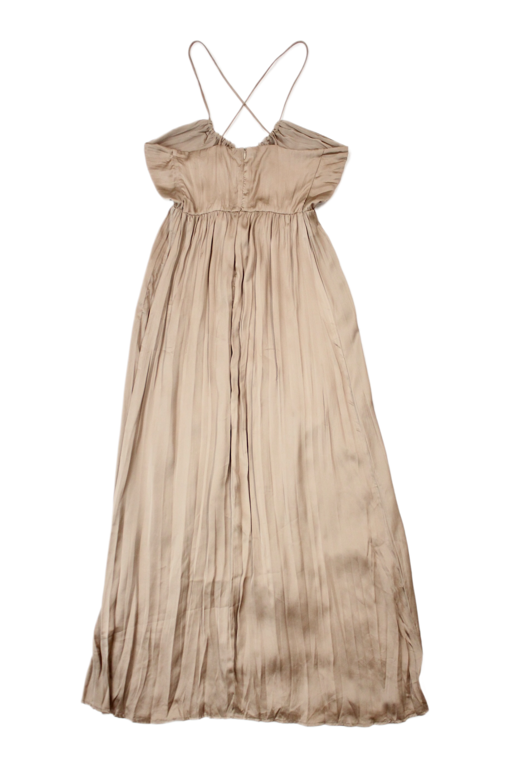 Zara - Gold Pleat Gown