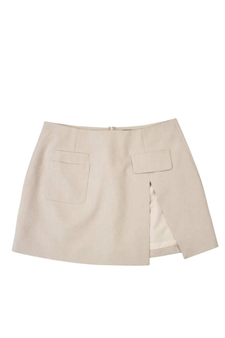 White Fox - Split Front Mini Skirt