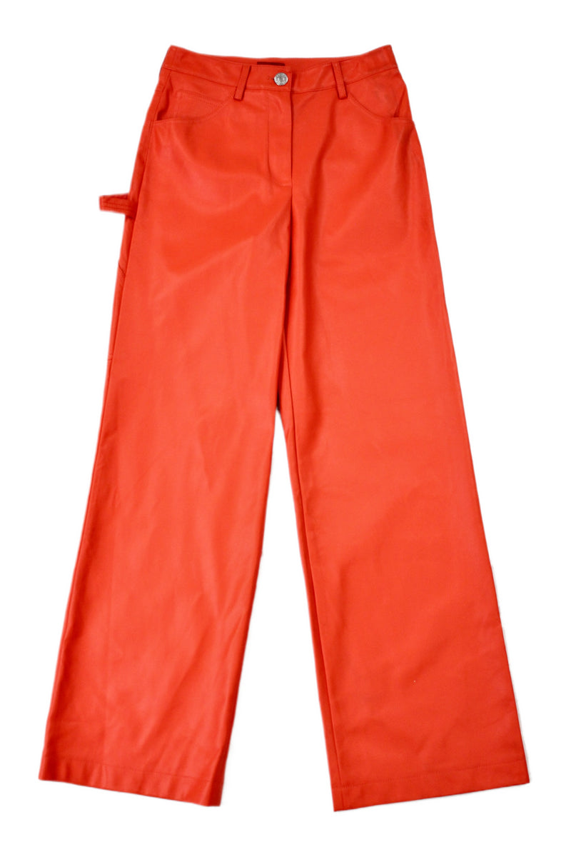 Staud - Pleather Carpenter Pants
