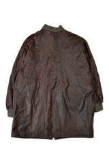 Rough. - Zip Front Leather Coat