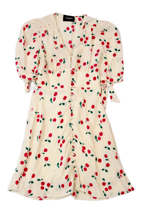 The Kooples - Silk Cherry Print Mini Dress