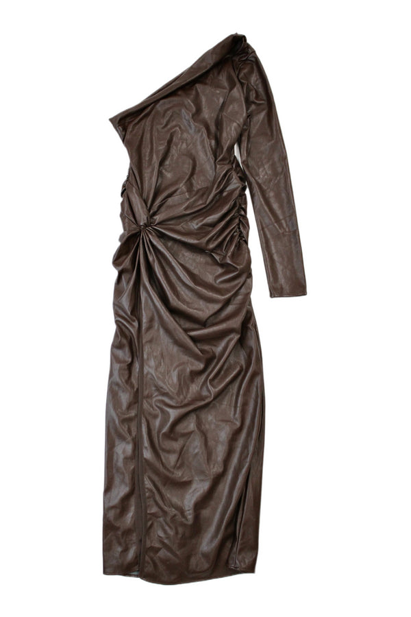House of CB - Pleather One Shoulder Dress