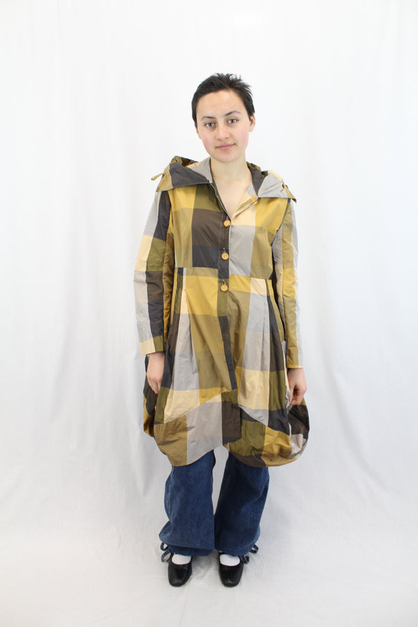 Animale - Check Print Midi Coat