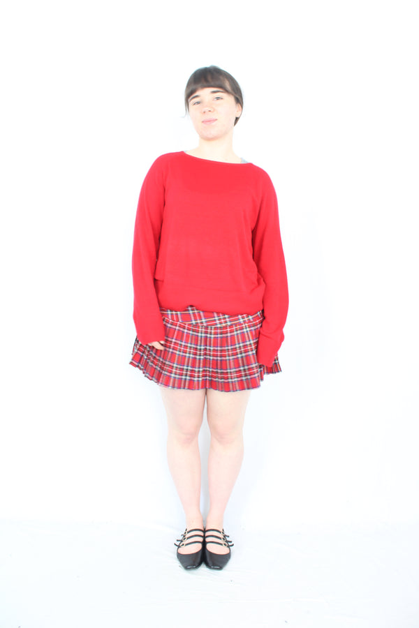 Pure Hype - Vintage Plaid Pleat Skirt
