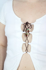 Miss Sixty - Lace Up Bead Top