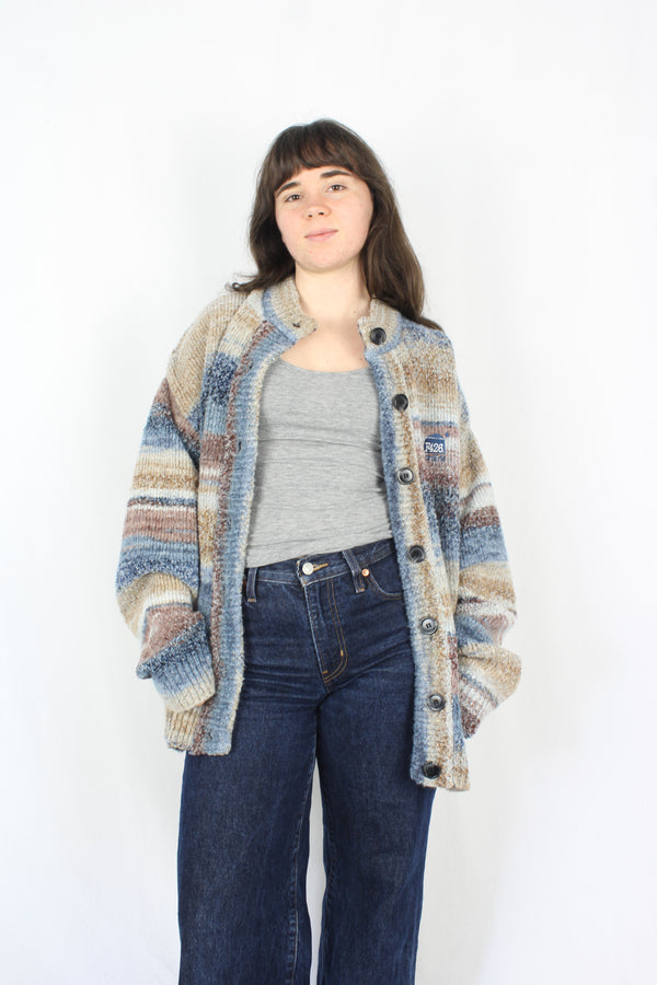 F426 - Striped Knit Cardigan