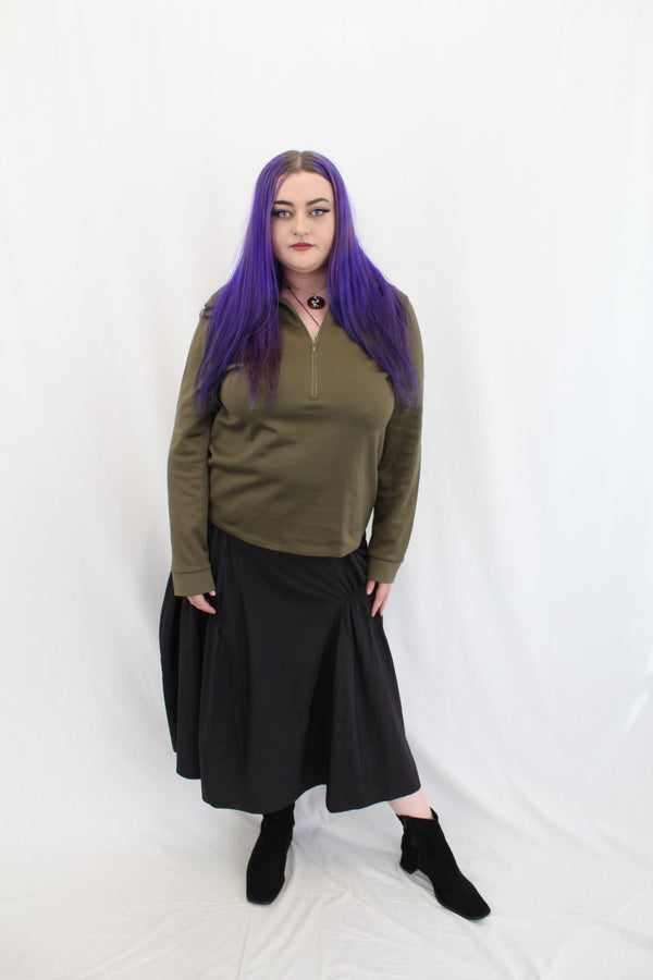 Tibi - 'Shirred Nylon Panelled' Skirt
