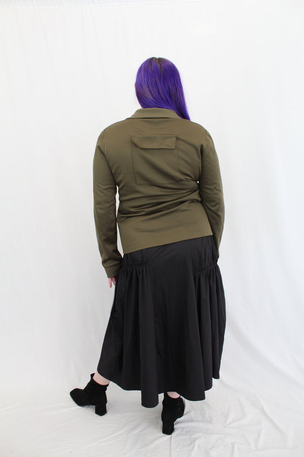 Tibi - 'Shirred Nylon Panelled' Skirt