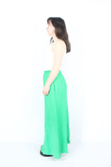 Ruby - Green Linen Skirt