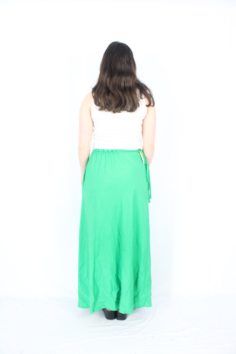 Ruby - Green Linen Skirt