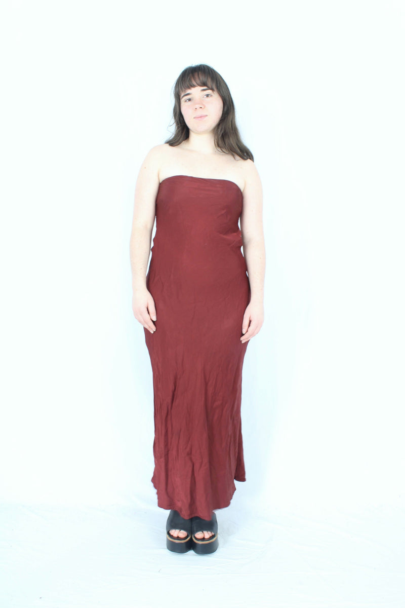 Blak Luxe - Satin Strapless Dress