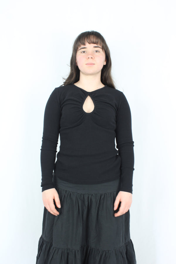 Caitlin Crisp - Ribbed Keyhole Top