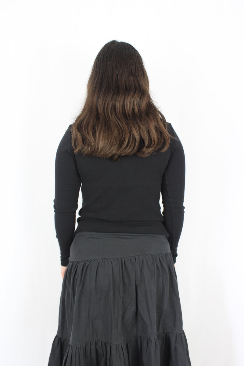 Caitlin Crisp - Ribbed Keyhole Top