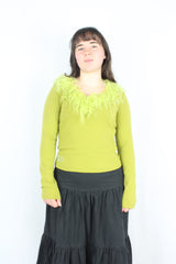 D&G - Fur Neckline Top