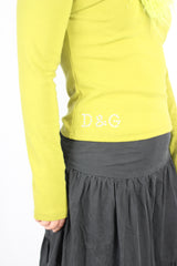 D&G - Fur Neckline Top