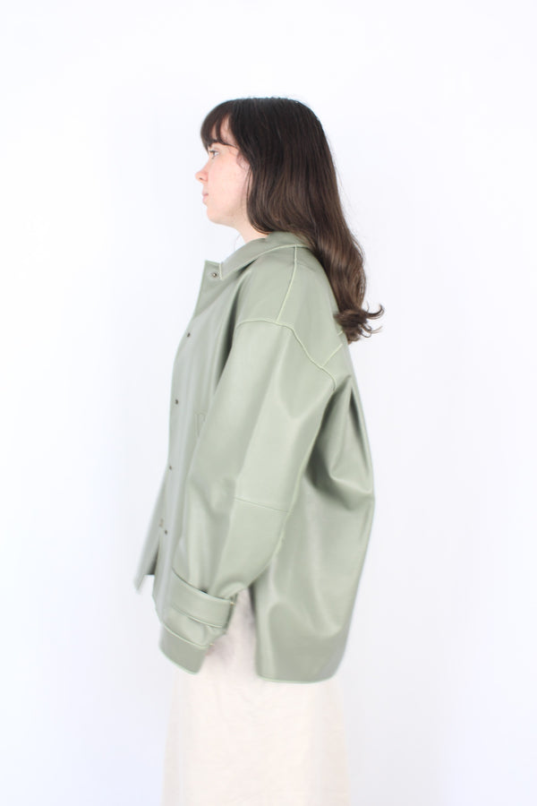 Unspoken Collection - Green Pleather Jacket