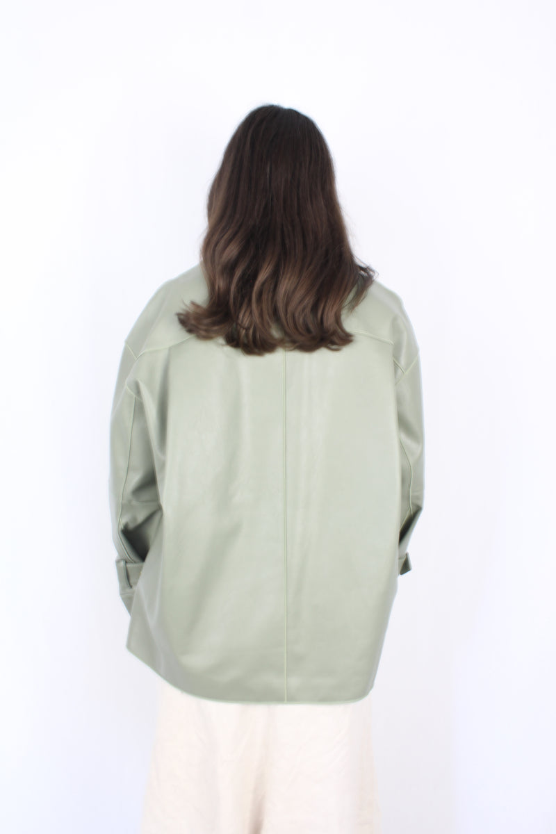 Unspoken Collection - Green Pleather Jacket