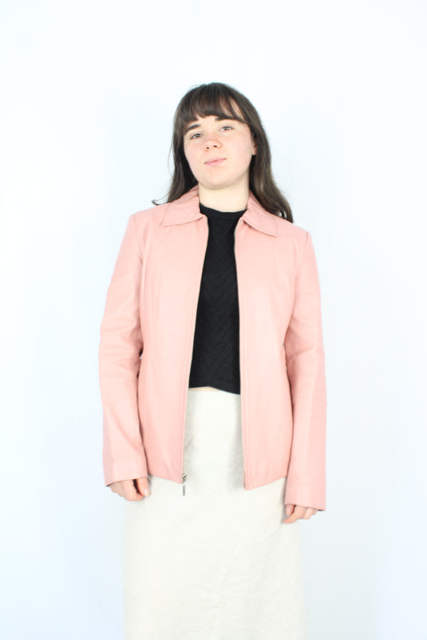 Milano - Vintage Pink Leather Jacket
