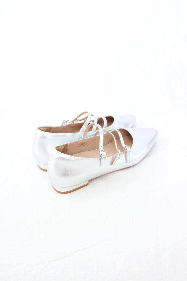 Bared - Silver Ballet Flats