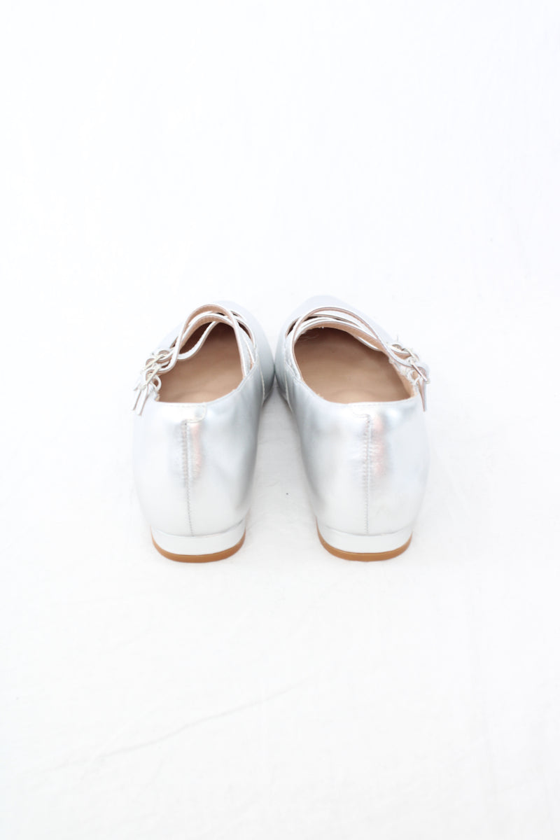 Bared - Silver Ballet Flats