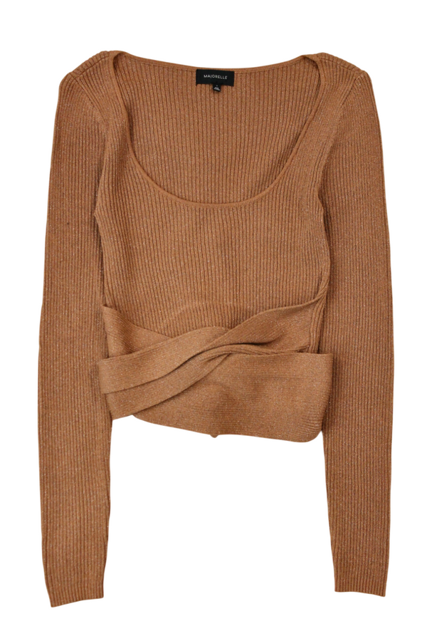 Majorelle - Metallic Rib Knit Crop
