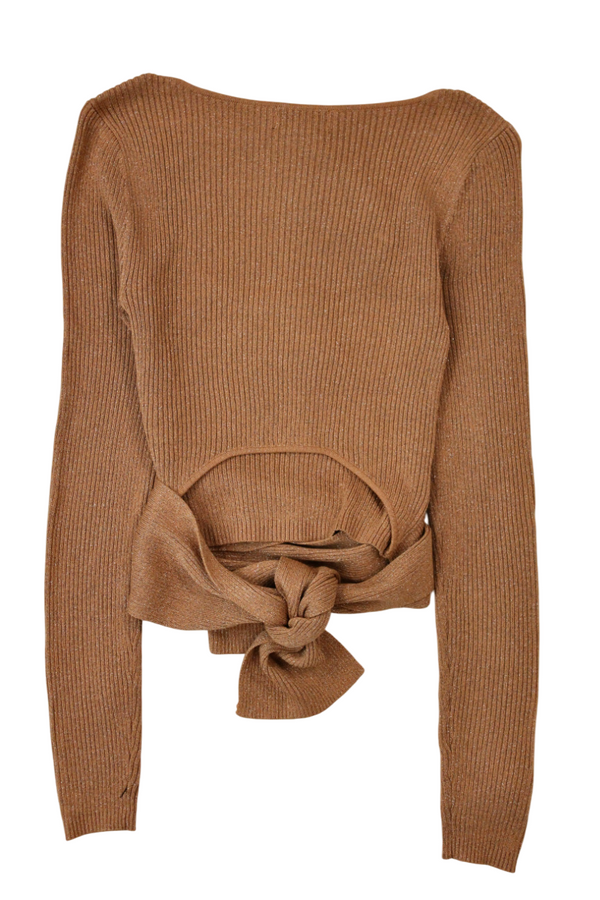 Majorelle - Metallic Rib Knit Crop