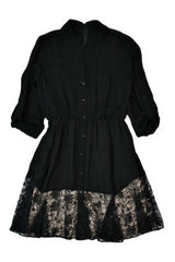 Alice + Olivia - Silk & Lace Shirt Dress