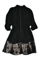 Alice + Olivia - Silk & Lace Shirt Dress