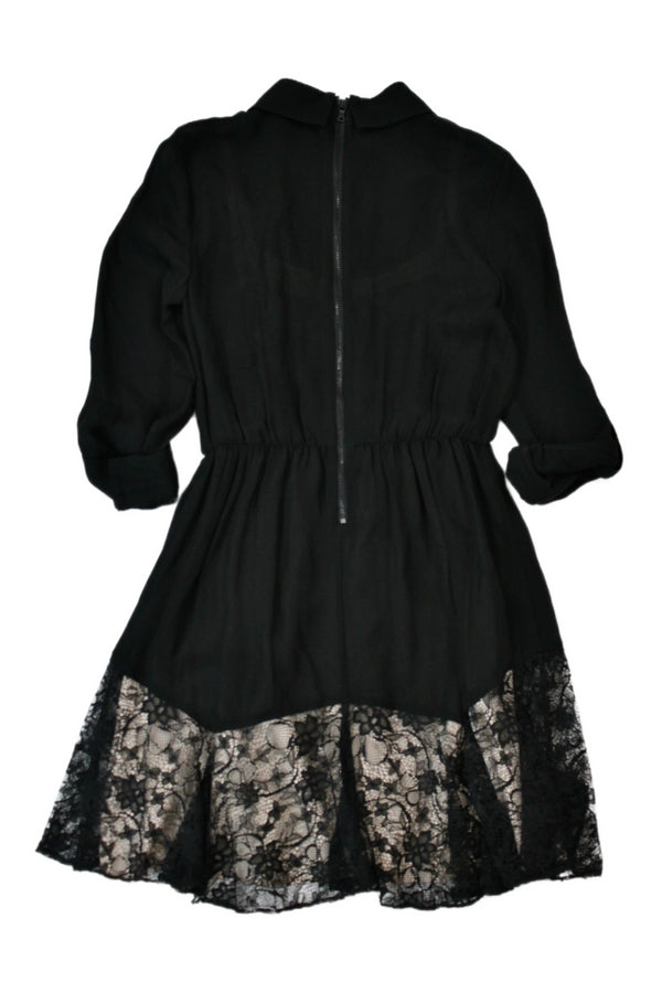 Alice + Olivia - Silk & Lace Shirt Dress