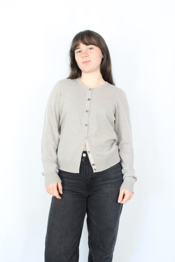 Standard Issue - Greige Cashmere Cardigan