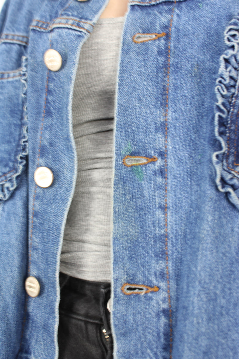 Damson Madder - Frilly Denim Jacket