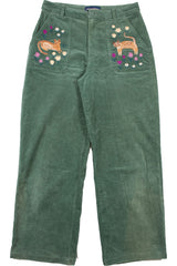 Princess Highway - Floral/Cat Corduroy Pants