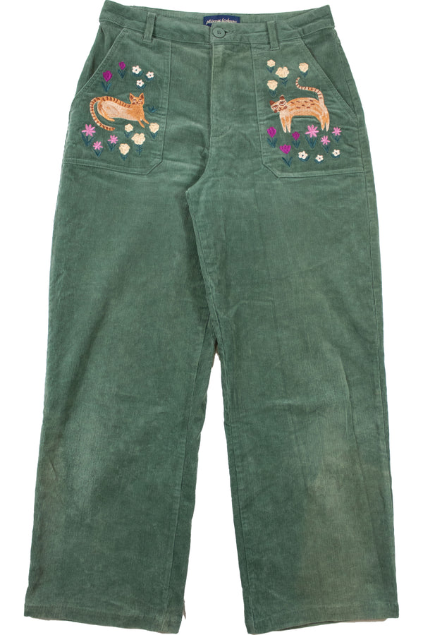 Princess Highway - Floral/Cat Corduroy Pants