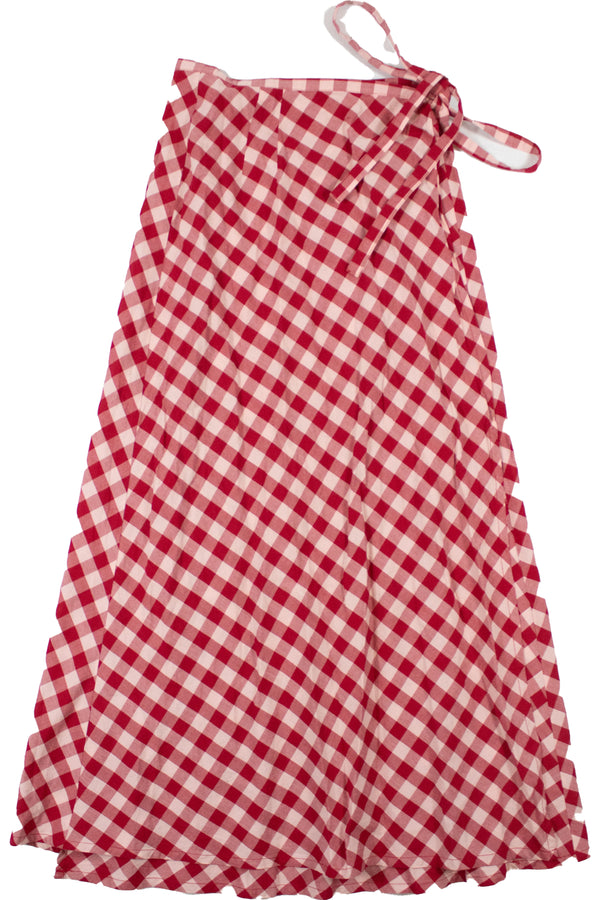 Ruby - Ginham Wrap Maxi Skirt