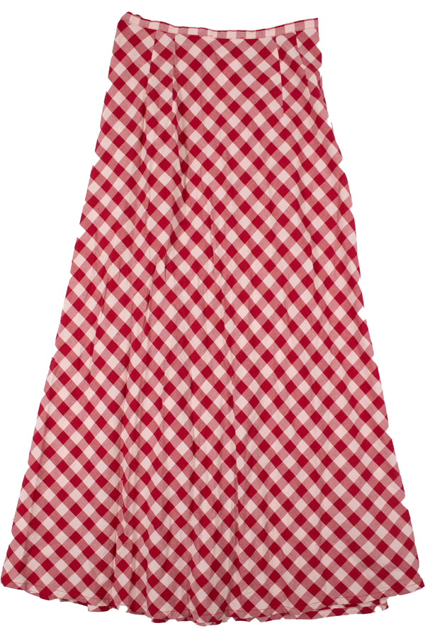 Ruby - Ginham Wrap Maxi Skirt