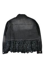 My Twin - Lace Hem Denim Jacket
