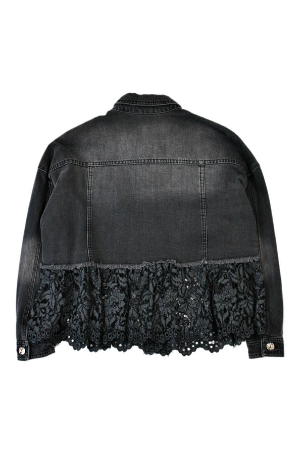 My Twin - Lace Hem Denim Jacket
