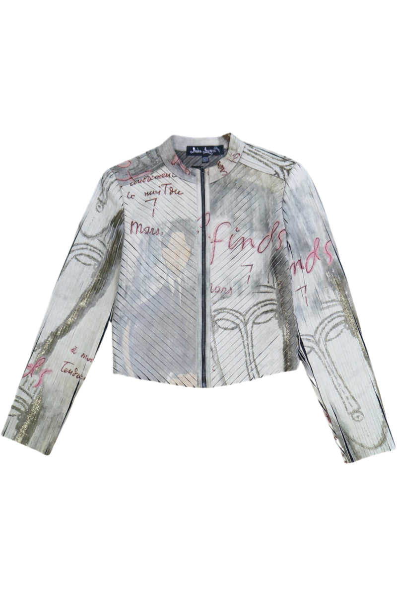 Moda Aryna - Cropped Leather Jacket